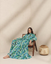 FARIKA Simurg patterned long dress in Ember Bloom, alternate view