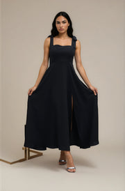 FARIKA Perestu satin maxi dress in Blackwing, alternate view